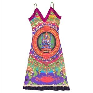 1990s Jean Paul Gaultier Hindu god/godness mesh dress rare vintage